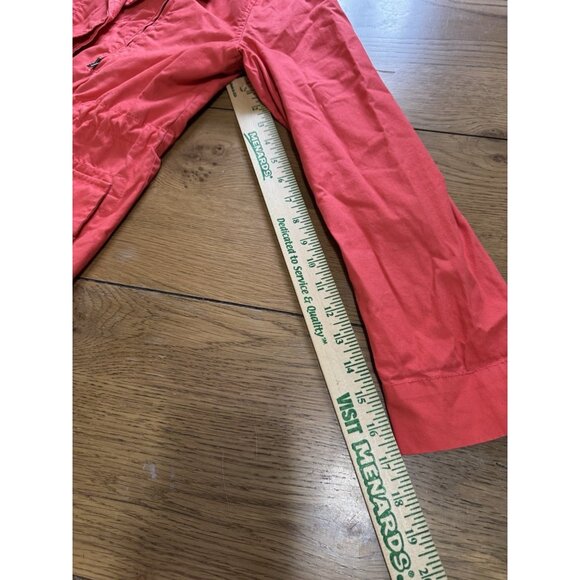 Old Navy Women Rebellion Red Size‎ Medium Long Field Jacket Cotton Zip READ - Picture 8 of 15